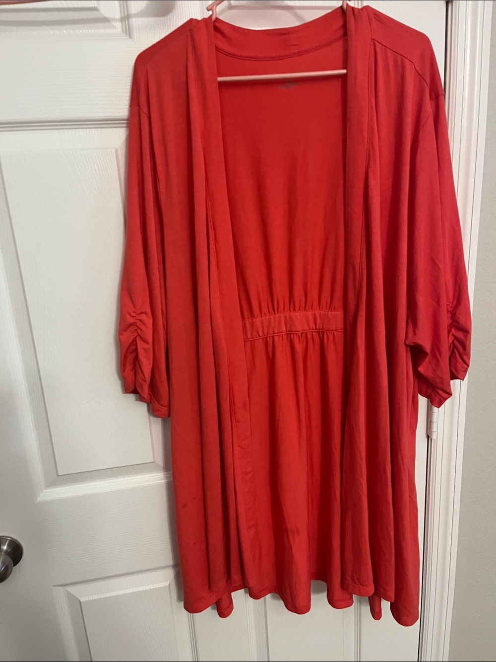 Catherines Coral Open Cardigan